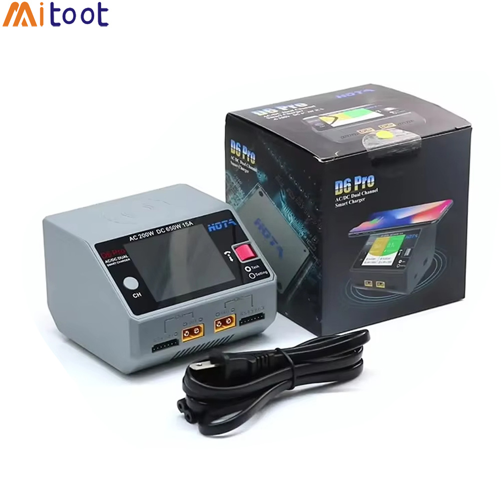 HOTA D6 Pro Black AC 200W DC 2 - Hota D6 Pro Dual Lipo Charger review and price