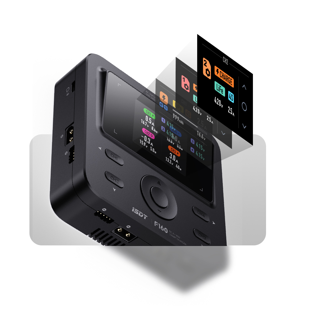 ISDT F160 4CH AC Quad Channel  - Toolkitrc M6Dac Smart Charger review and price